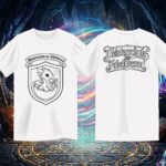 Ausmalshirt Drache Rückseite mit Schriftzug Meisterschule der Fabelwesen – Glut