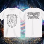 Ausmalshirt Einhorn Rückseite mit Schriftzug Meisterschule der Fabelwesen – Nima