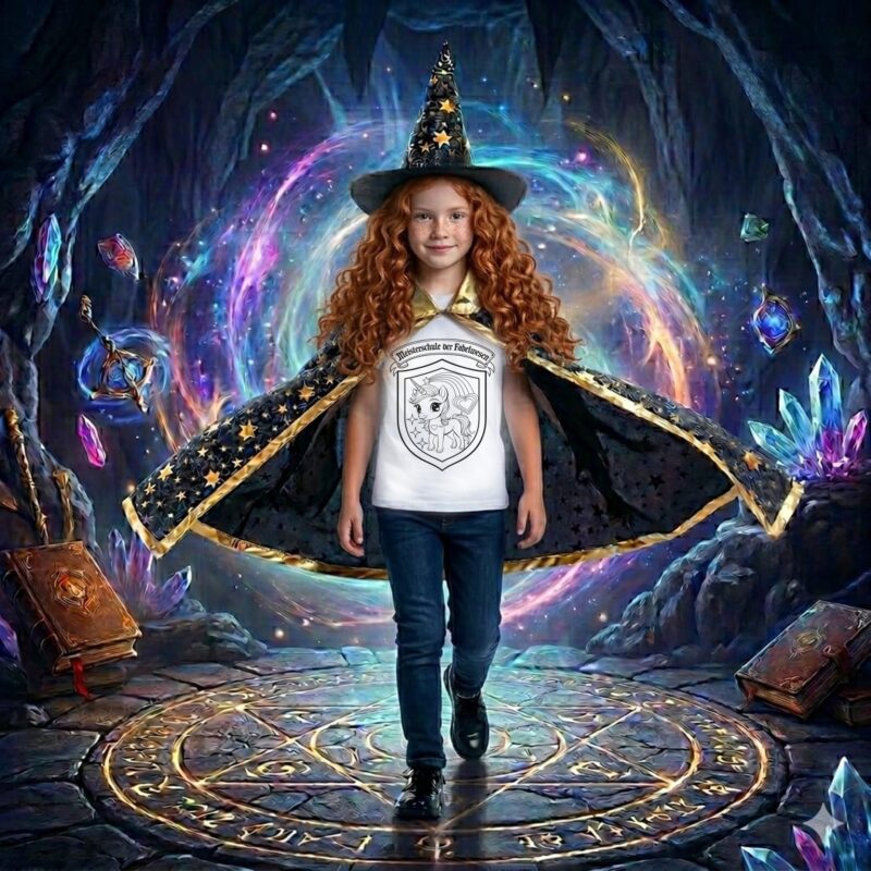 Einhorn T-Shirt zum Ausmalen für Kinder – Nima | Meisterschule der Fabelwesen